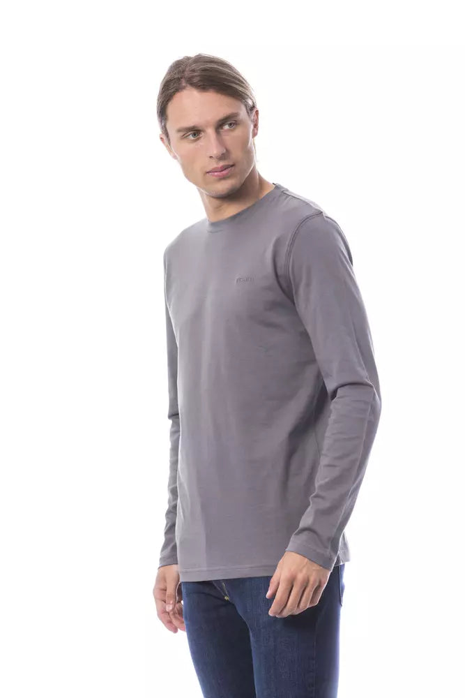 Verri Gray Cotton Men T-Shirt LUNESCAPE