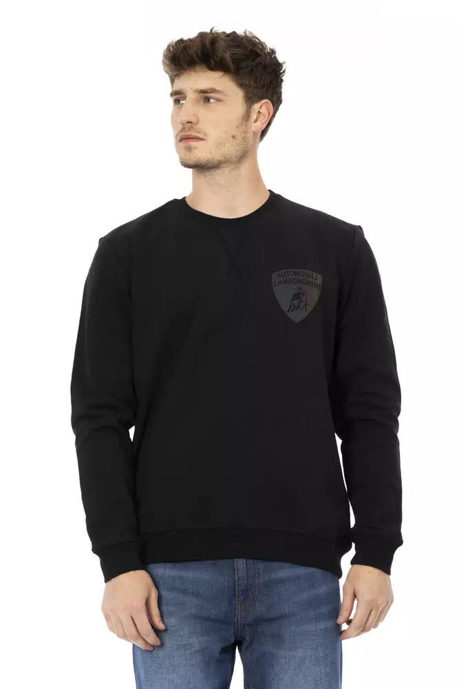 Automobili Lamborghini Black Cotton Men Sweater LUNESCAPE