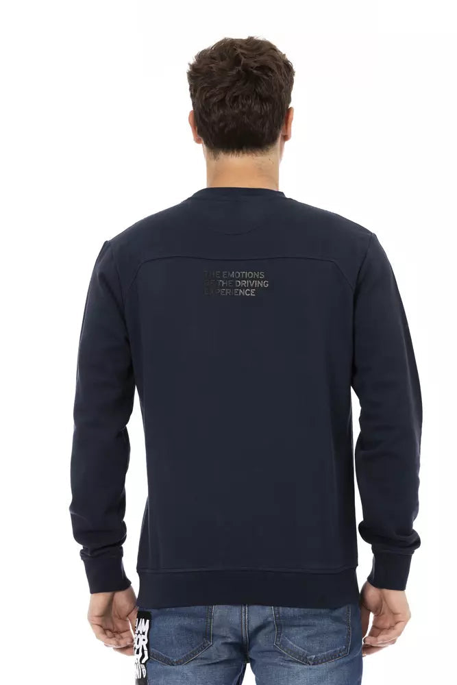 Automobili Lamborghini Blue Cotton Men Sweater LUNESCAPE