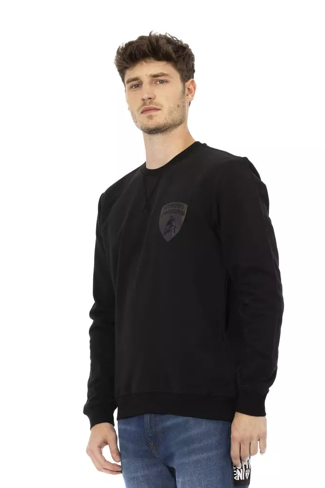 Automobili Lamborghini Black Cotton Men Sweater LUNESCAPE