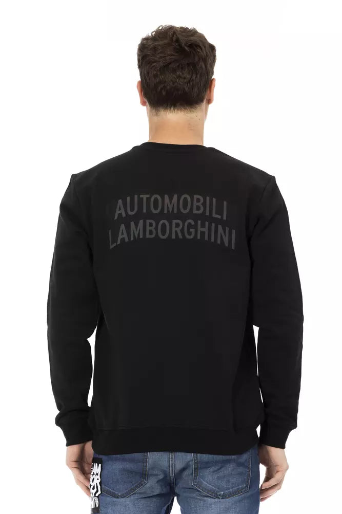 Automobili Lamborghini Black Cotton Men Sweater LUNESCAPE