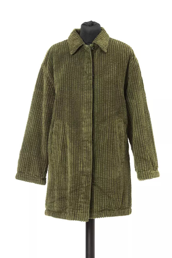 Jacob Cohen Green Cotton Women Jacket LUNESCAPE