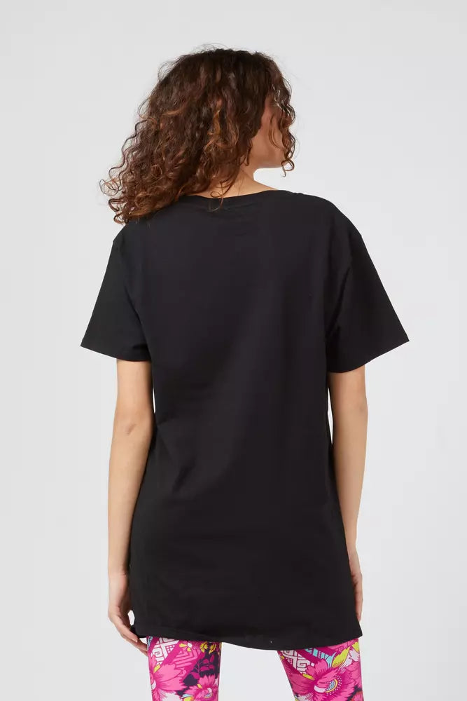 Custo Barcelona Black Cotton Women T-Shirt LUNESCAPE