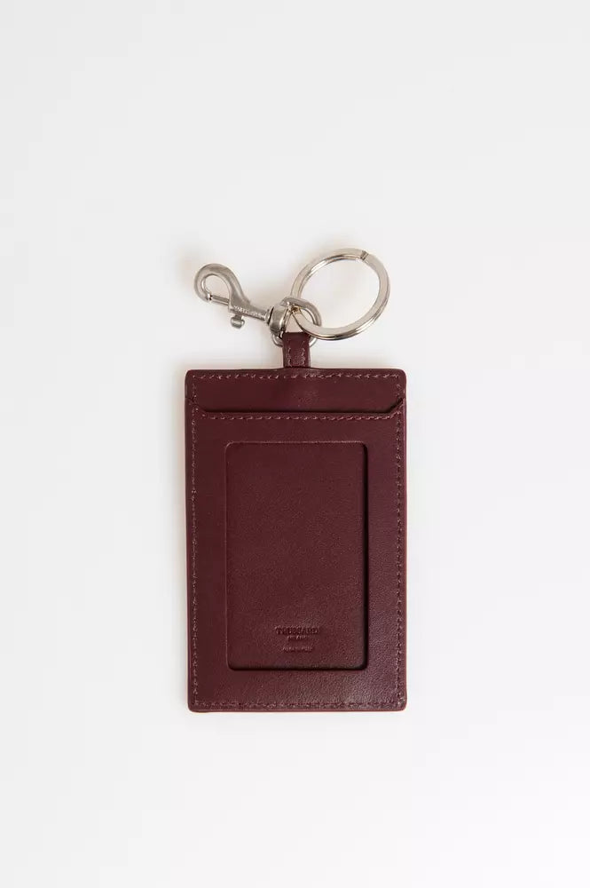 Trussardi Brown Leather Men Keychain LUNESCAPE