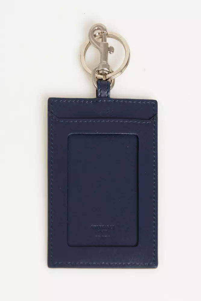 Trussardi Blue Leather Men Keychain LUNESCAPE