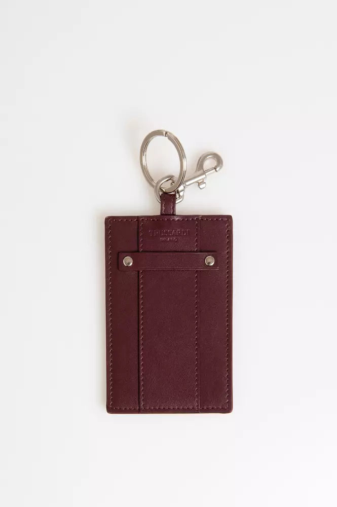 Trussardi Brown Leather Men Keychain LUNESCAPE