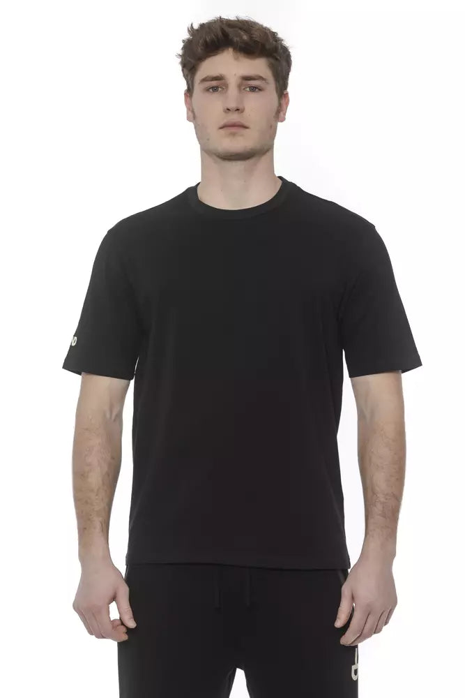 Tond Black Cotton Men T-Shirt LUNESCAPE