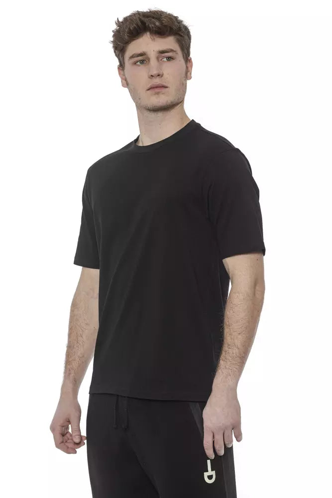 Tond Black Cotton Men T-Shirt LUNESCAPE