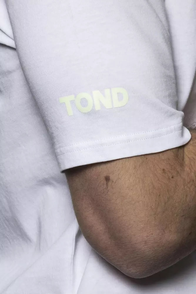 Tond White Cotton Men T-Shirt LUNESCAPE