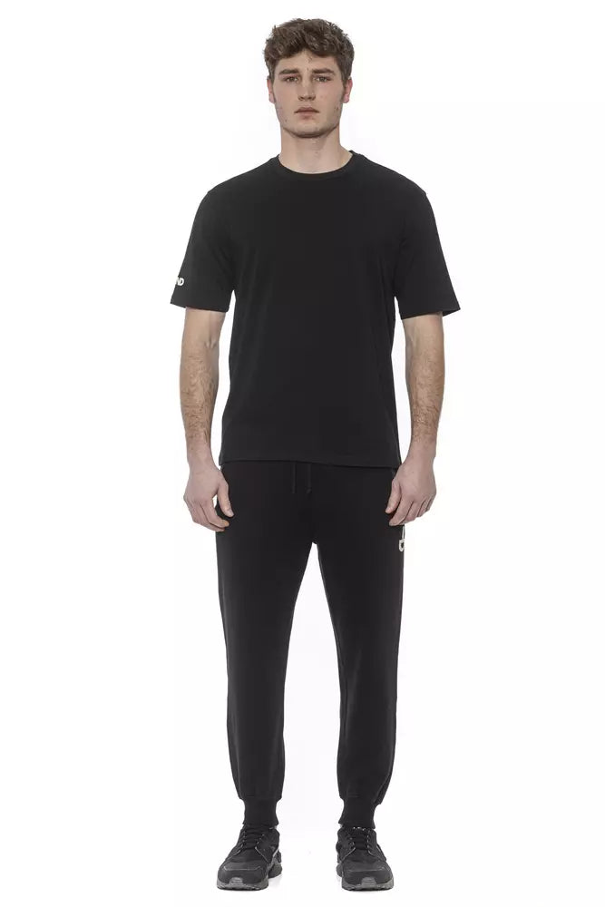 Tond Black Cotton Men T-Shirt LUNESCAPE