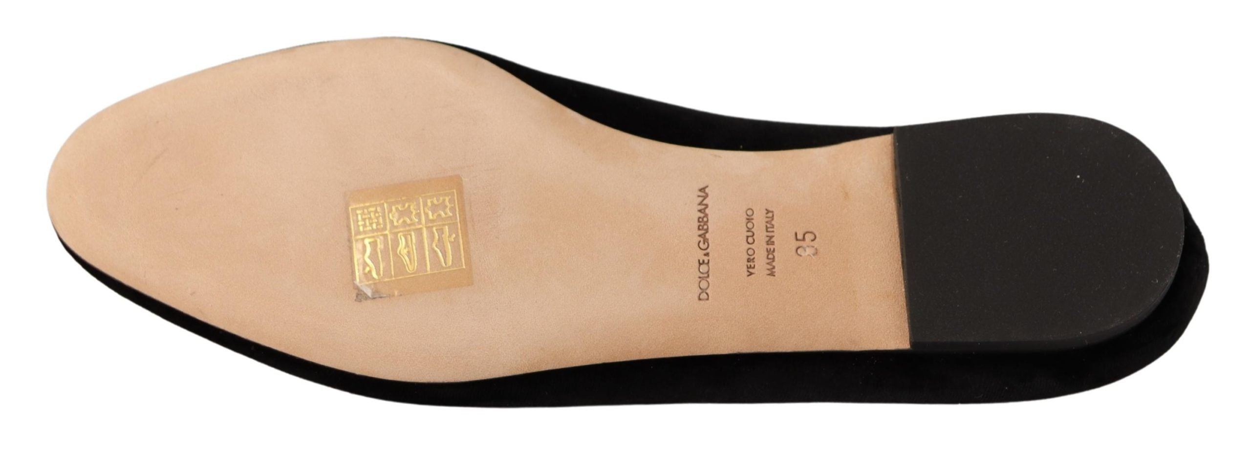 Dolce & Gabbana Black DG Sacred Heart Patch Slip On Flat Shoes LUNESCAPE