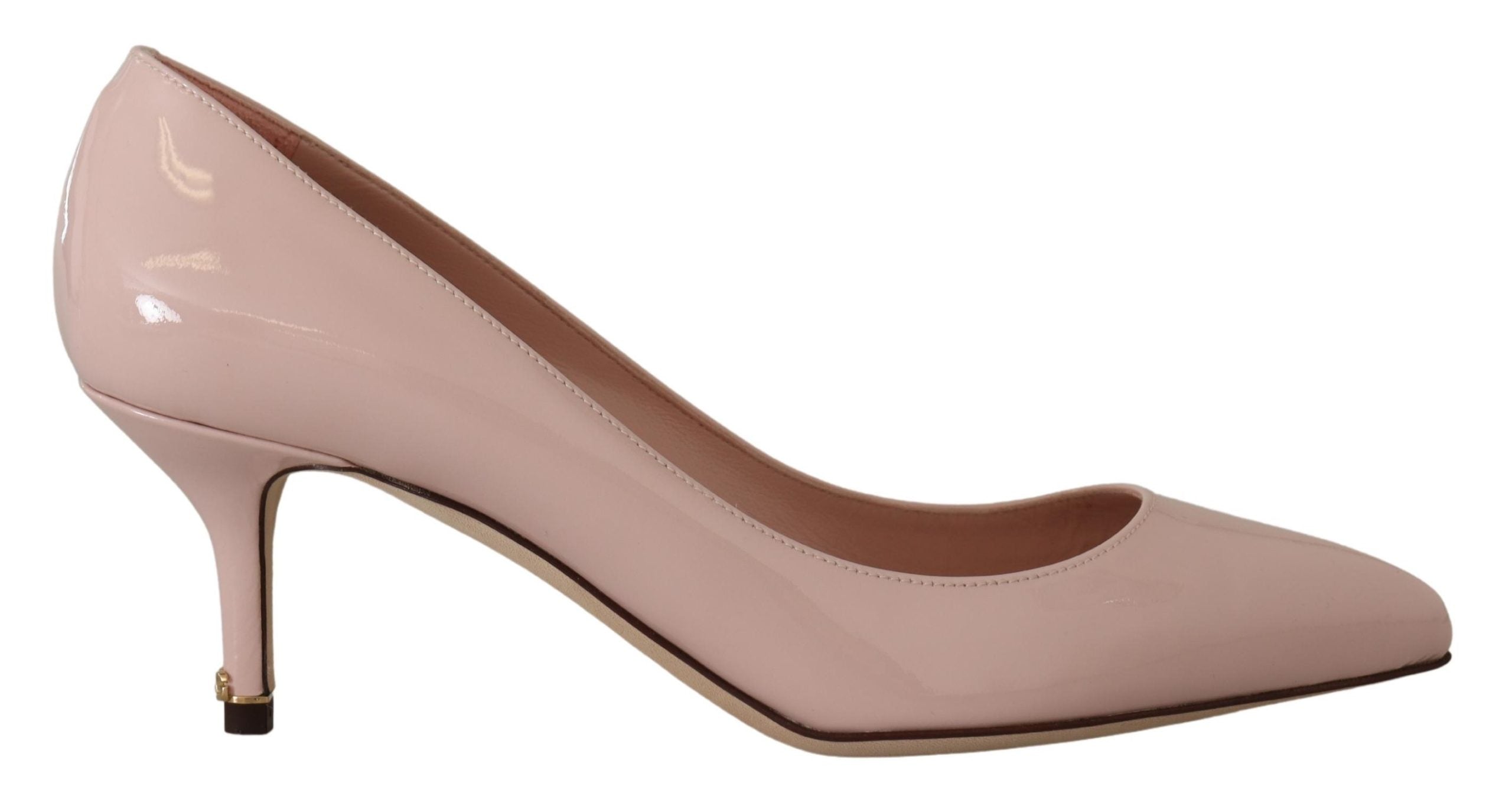 Dolce & Gabbana Elegant Patent Leather Heels in Pink LUNESCAPE