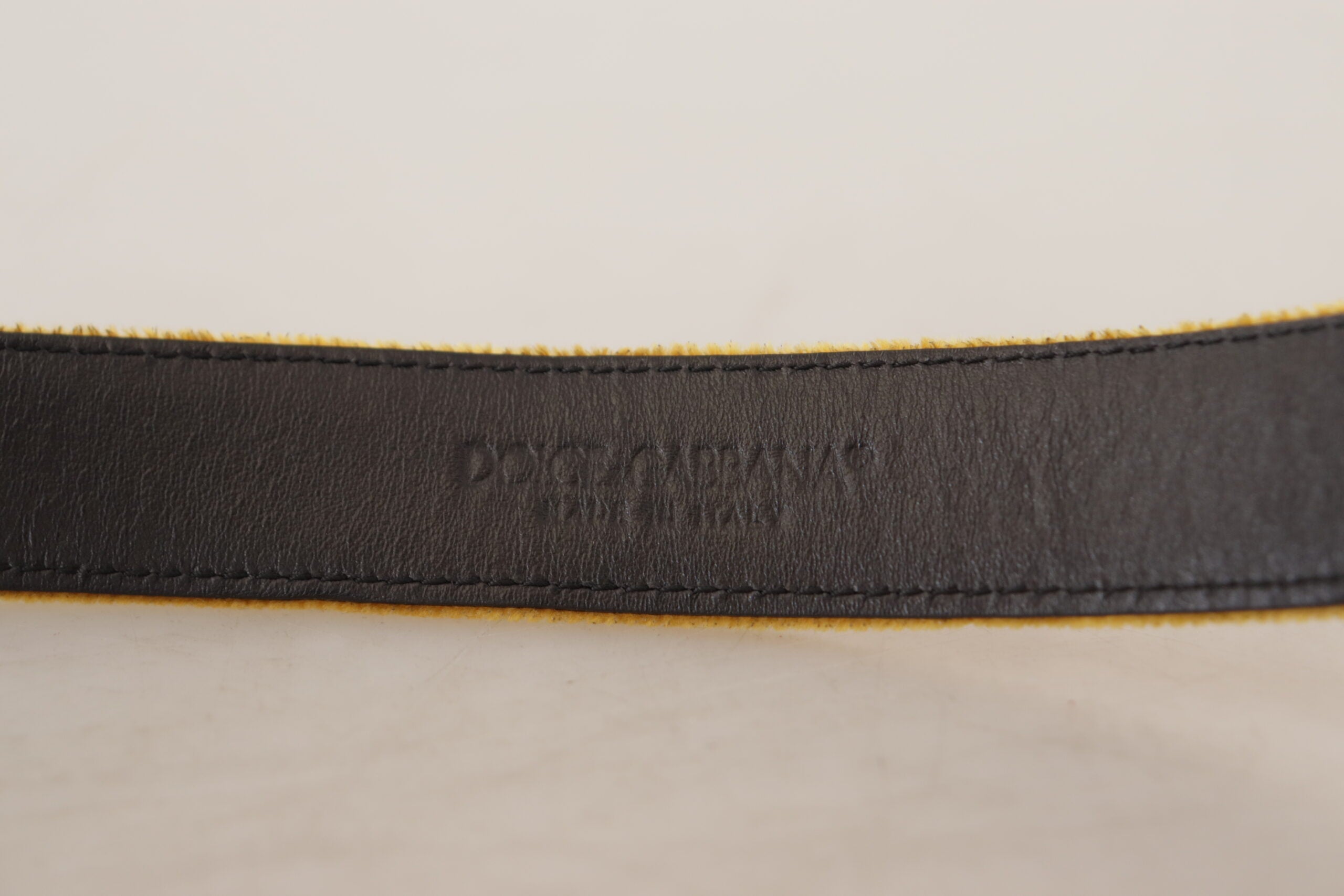 Dolce & Gabbana Elegant Velvet Gold Buckle Women's Belt LUNESCAPE