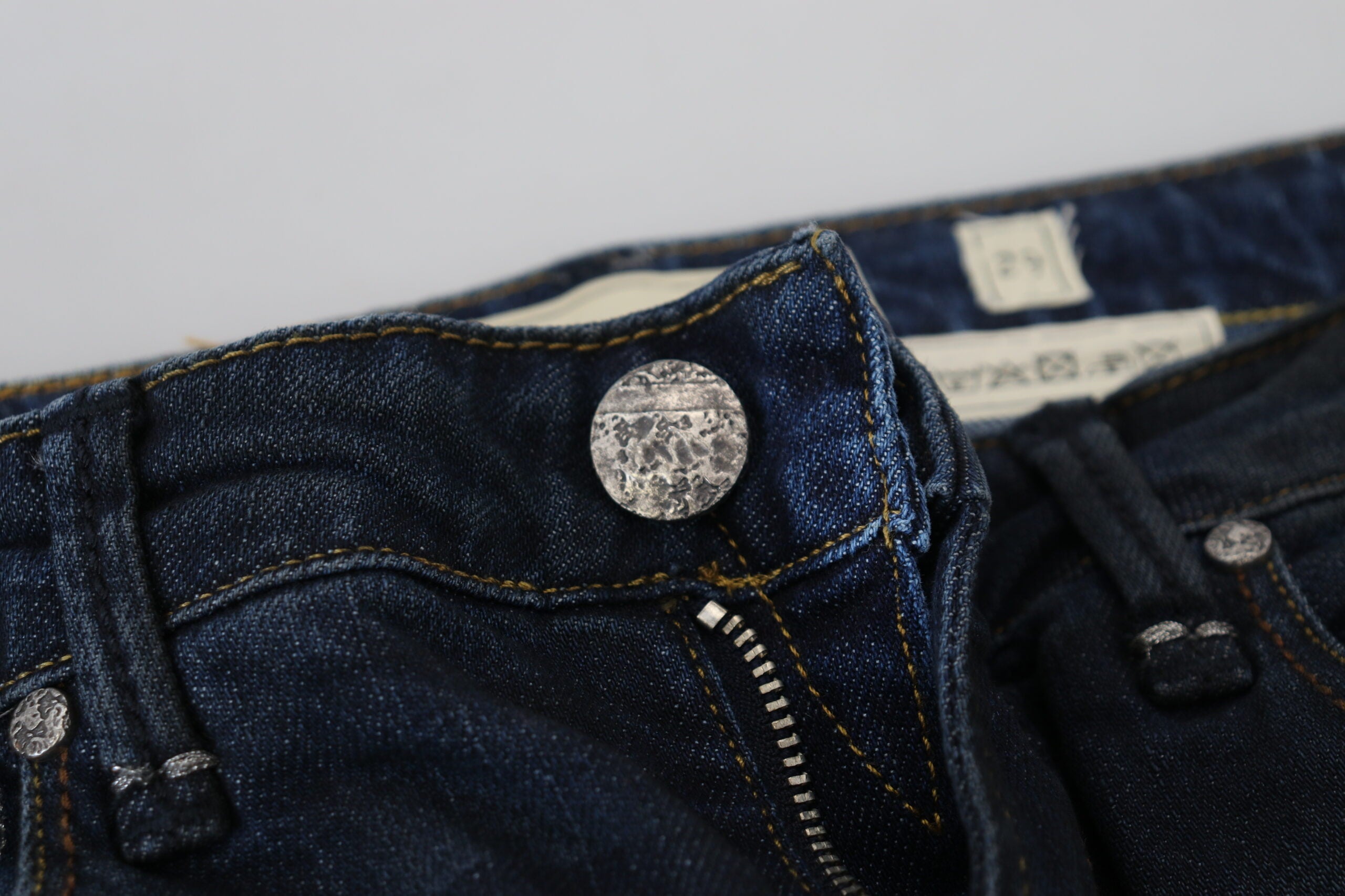 Acht Blue Cotton Skinny Low Waist Women Casual Denim Jeans LUNESCAPE