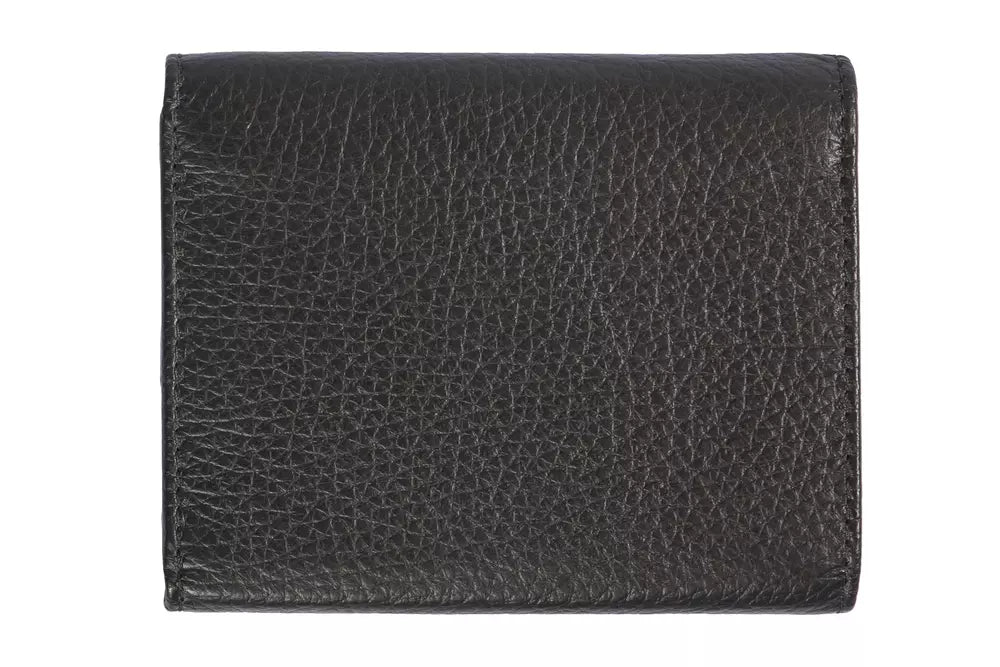 Trussardi Black Leather Women Wallet LUNESCAPE