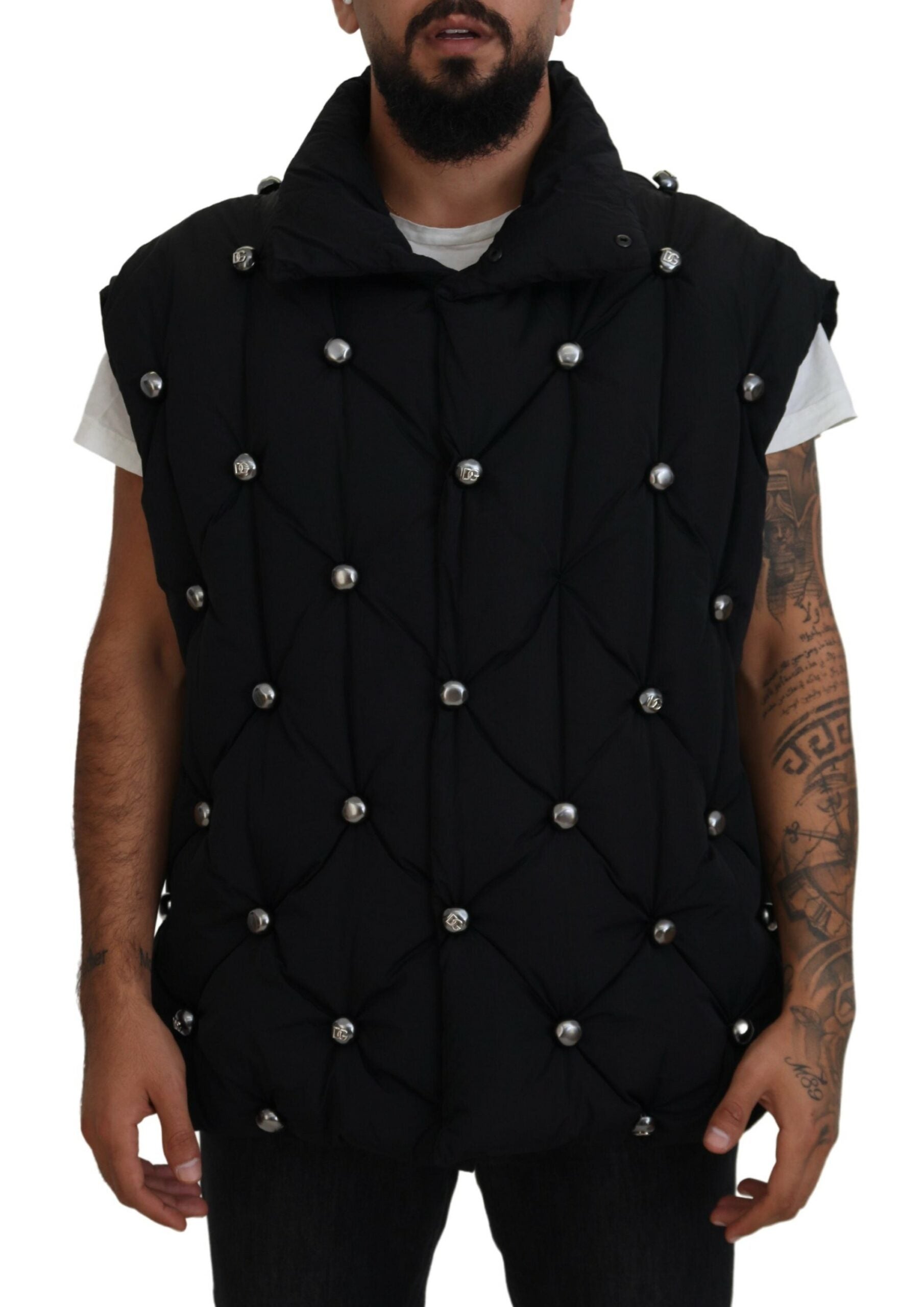 Dolce & Gabbana Elegant Black Sleeveless Vest Jacket LUNESCAPE