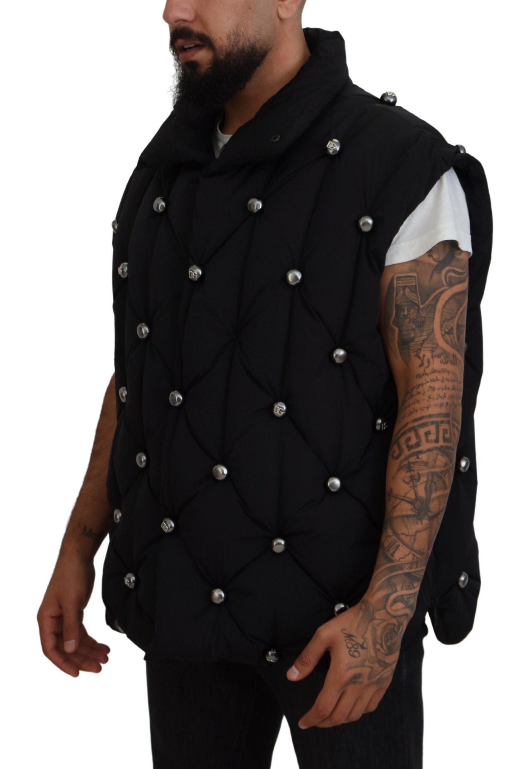 Dolce & Gabbana Elegant Black Sleeveless Vest Jacket LUNESCAPE