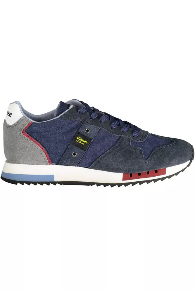 Blauer Blue Leather Men Sneaker LUNESCAPE