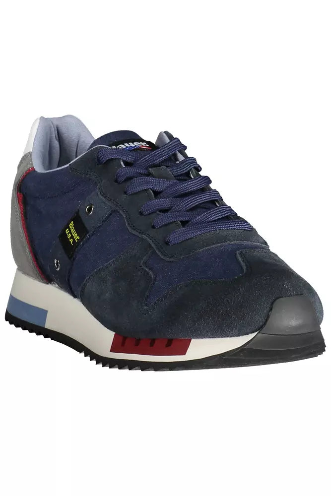 Blauer Blue Leather Men Sneaker LUNESCAPE