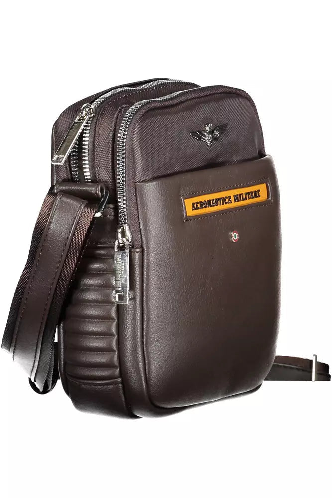 Aeronautica Militare Brown Polyester Men Shoulder Bag LUNESCAPE