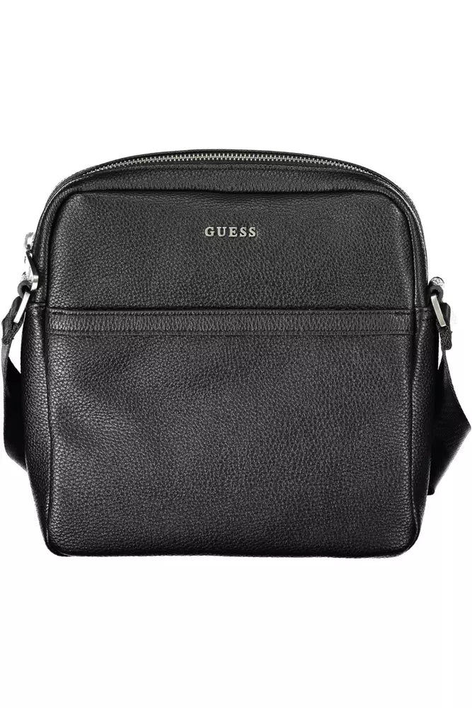 Guess Jeans Black Polyethylene Men Shoulder Bag LUNESCAPE