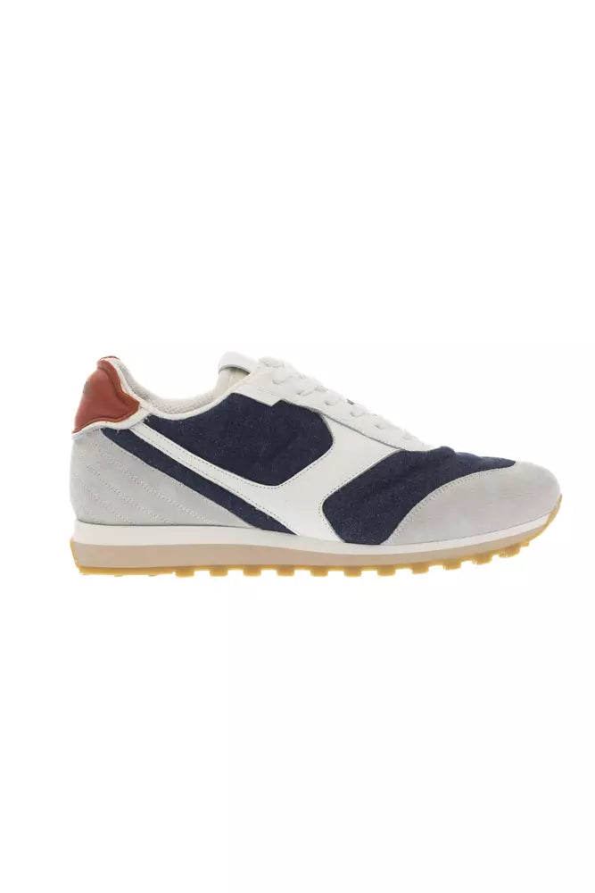 Pantofola D'Oro Multicolored Lace-Up Sneaker with Rubber Sole LUNESCAPE
