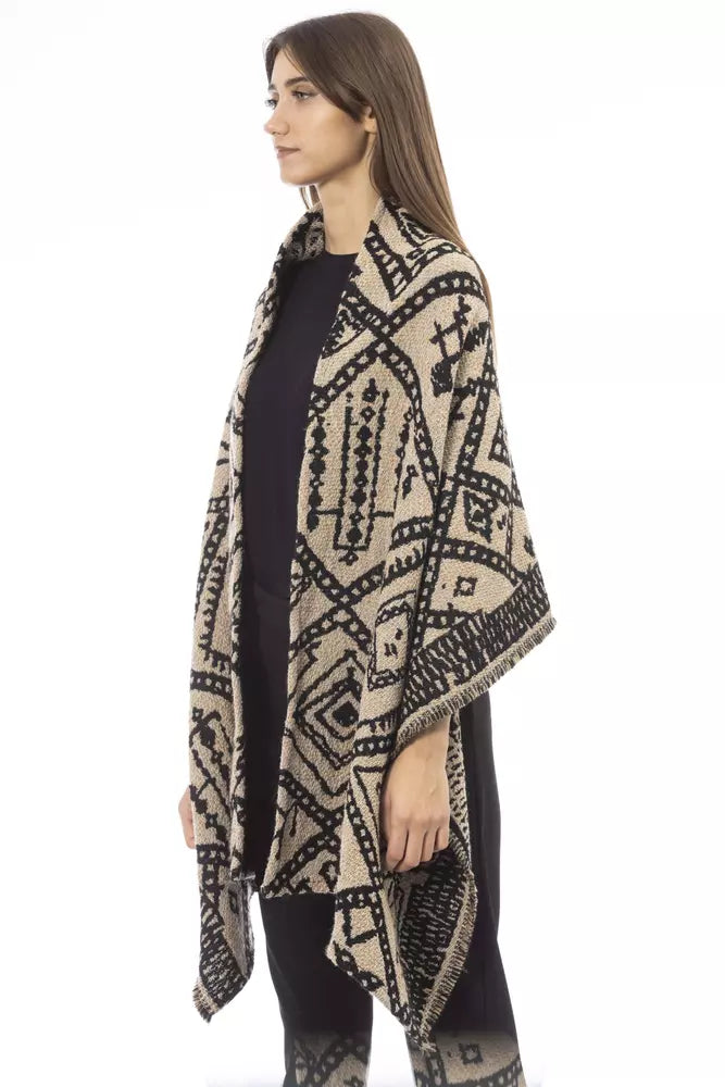 Alpha Studio Brown Wool Women Scarf LUNESCAPE