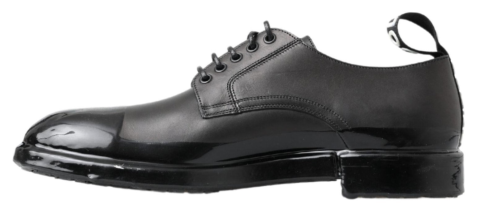 Dolce & Gabbana Black Leather Derby Dress Shoes LUNESCAPE
