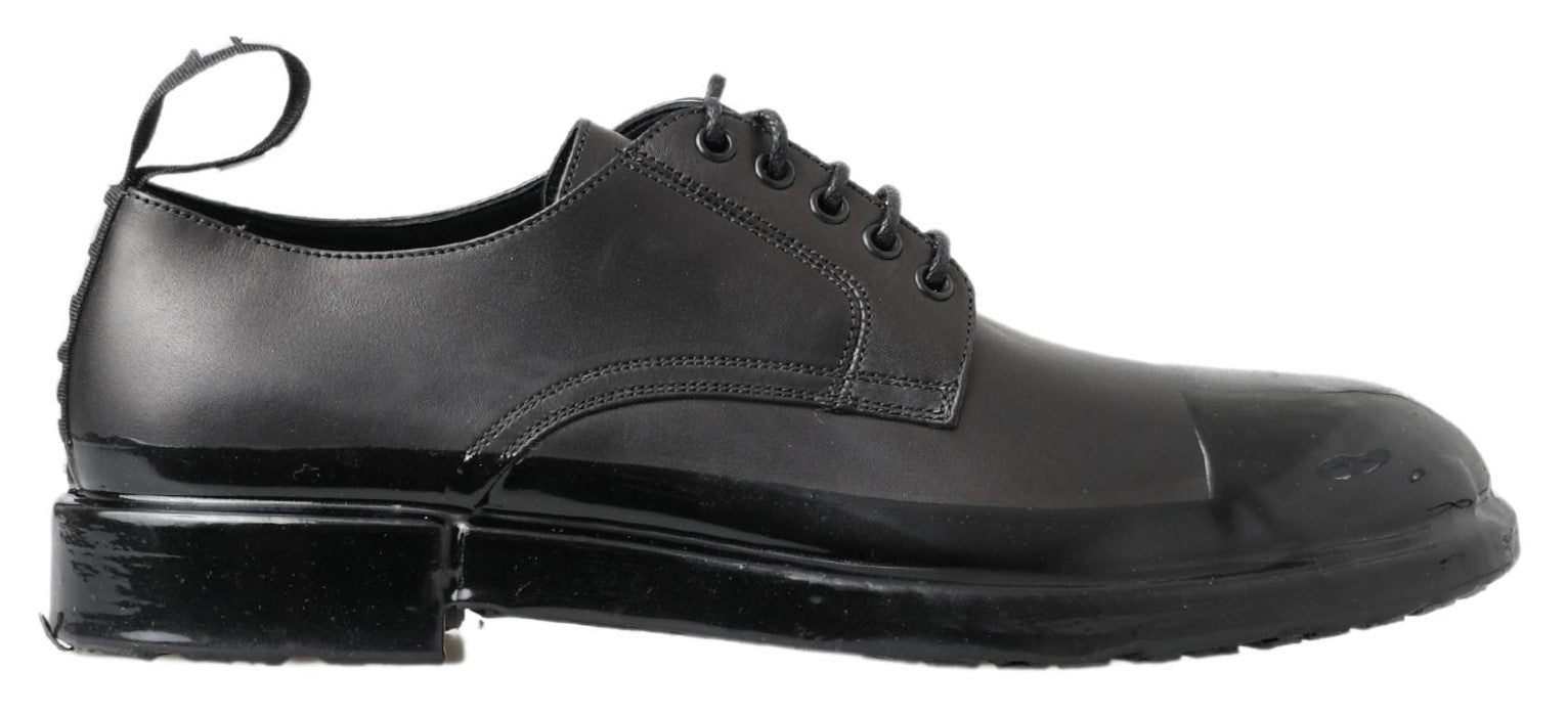 Dolce & Gabbana Black Leather Derby Dress Shoes LUNESCAPE