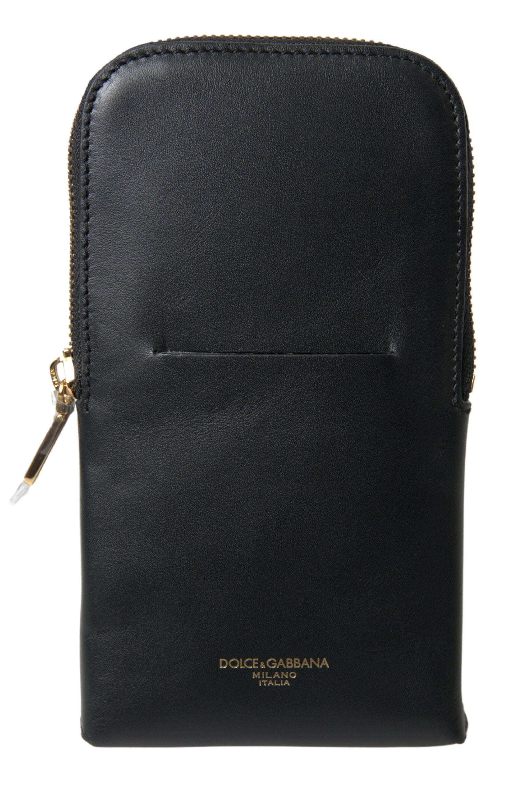 Dolce & Gabbana Black Leather Men Purse Double Belt Strap Bracelet Bag LUNESCAPE