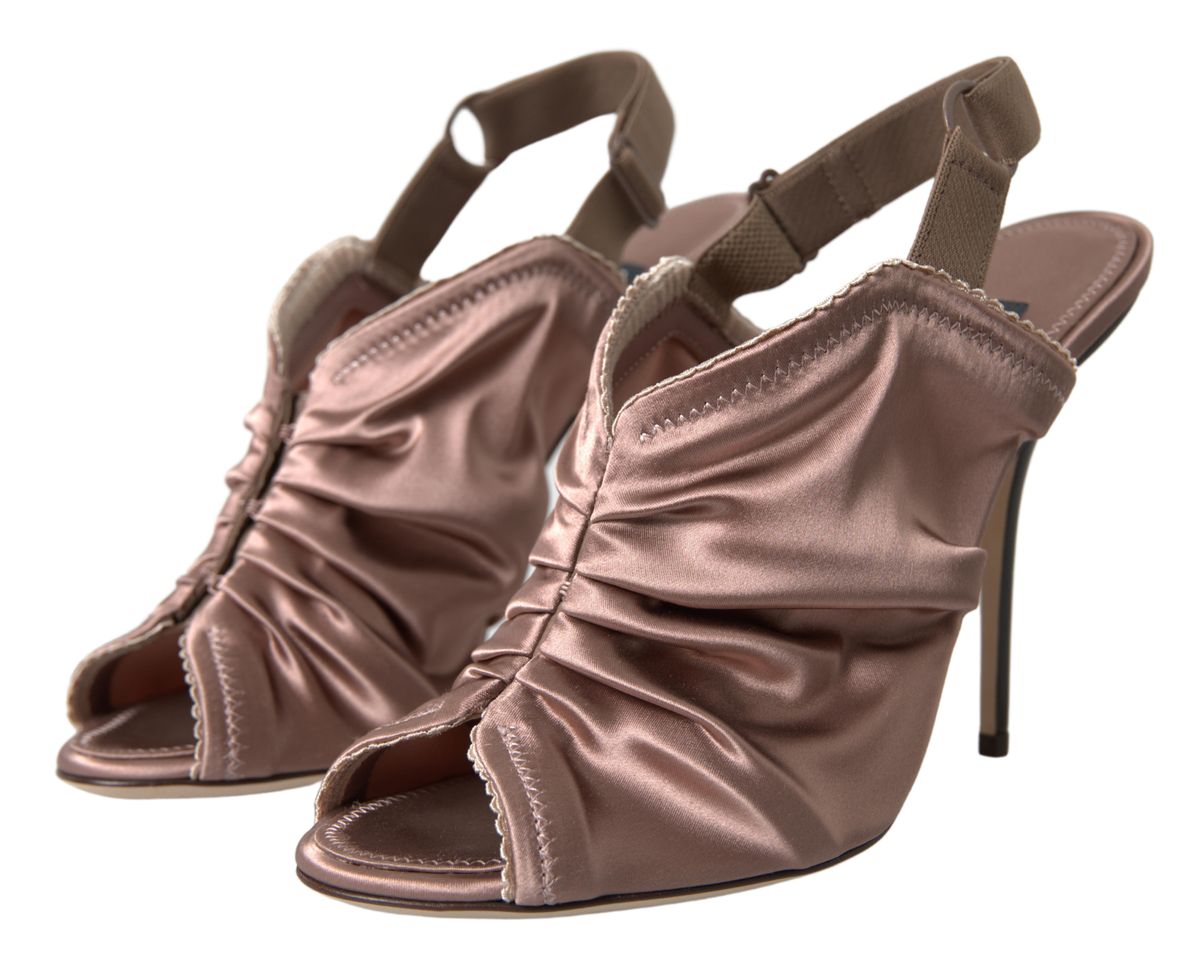 Dolce & Gabbana Light brown Slingback Style Fastening stiletto heels
