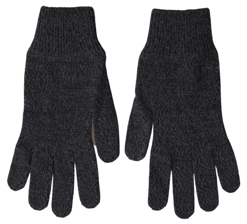 Dolce & Gabbana Elegant Virgin Wool Winter Gloves in Gray LUNESCAPE