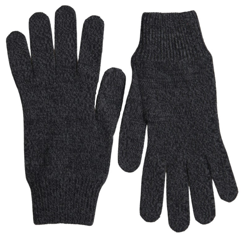 Dolce & Gabbana Elegant Virgin Wool Winter Gloves in Gray LUNESCAPE