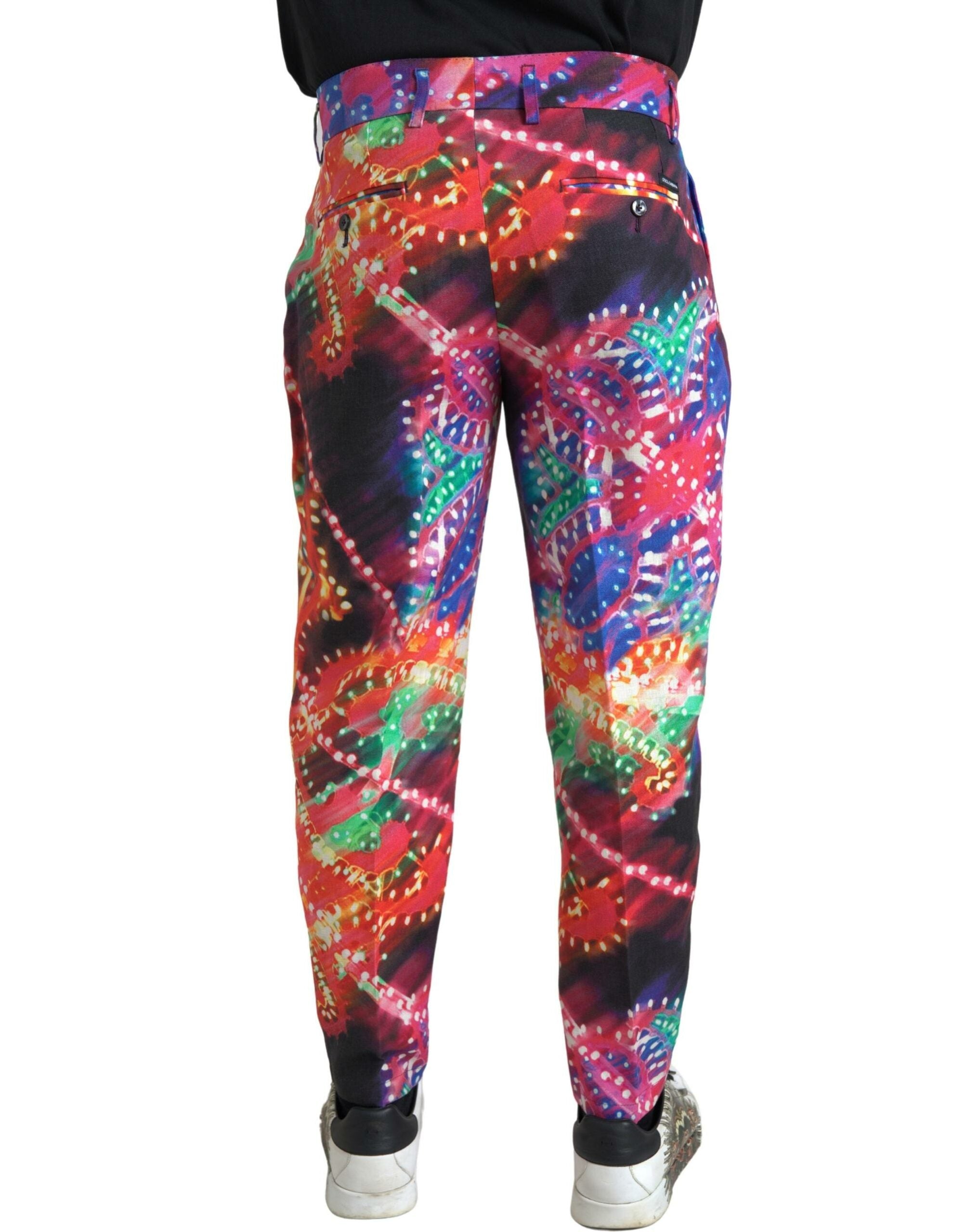 Dolce & Gabbana Psychedelic Paisley Linen Men Trouser