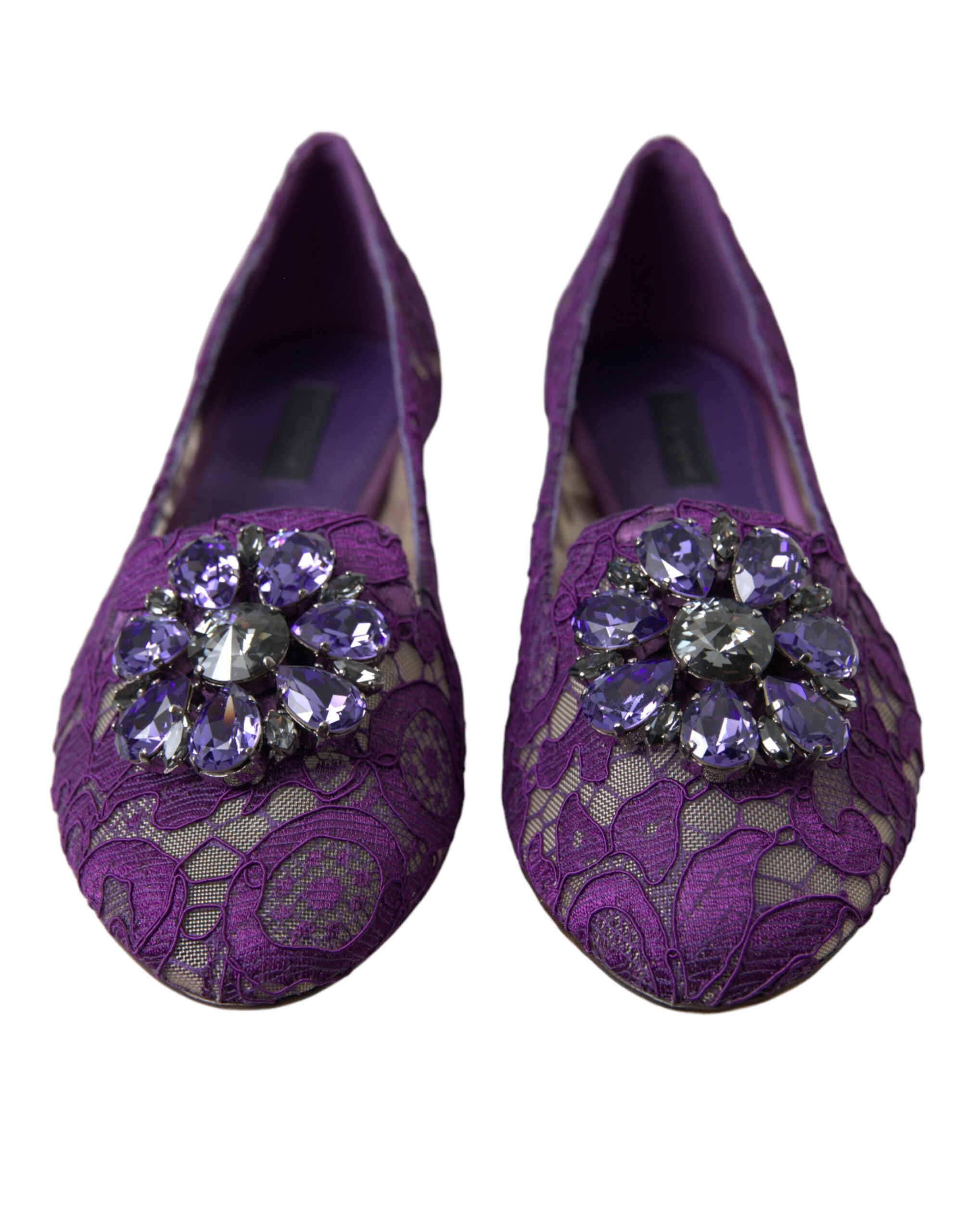 Dolce & Gabbana Elegant Floral Lace Vally Flat Shoes LUNESCAPE