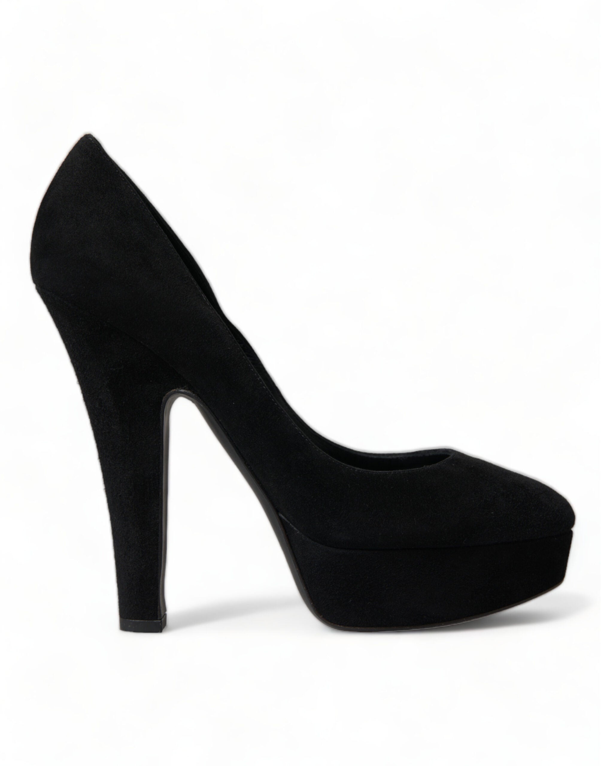 Dolce & Gabbana Black Suede Heeled Pumps Sophistication LUNESCAPE