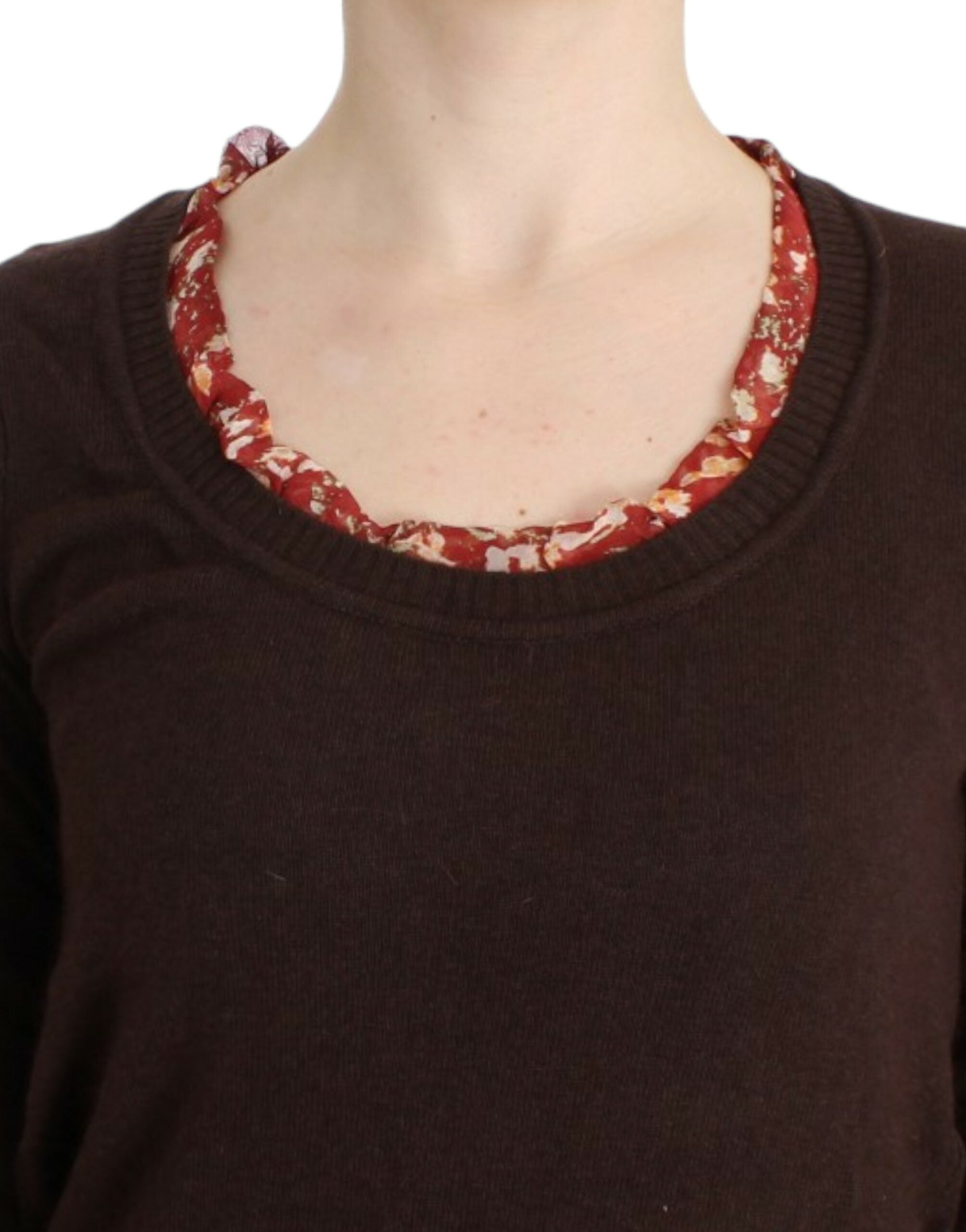 Cavalli Brown crewneck sweater