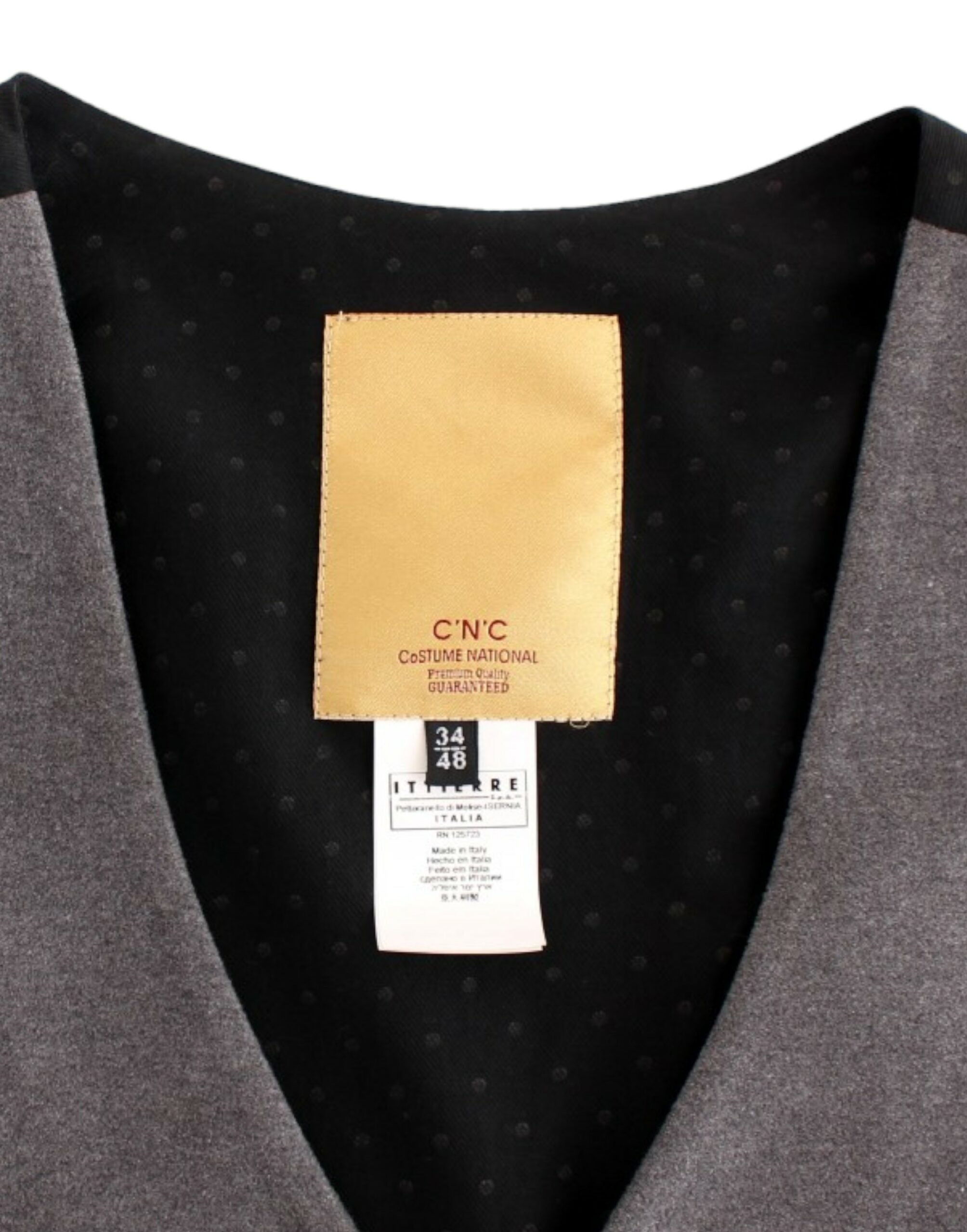 Costume National Chic Gray Casual Vest LUNESCAPE