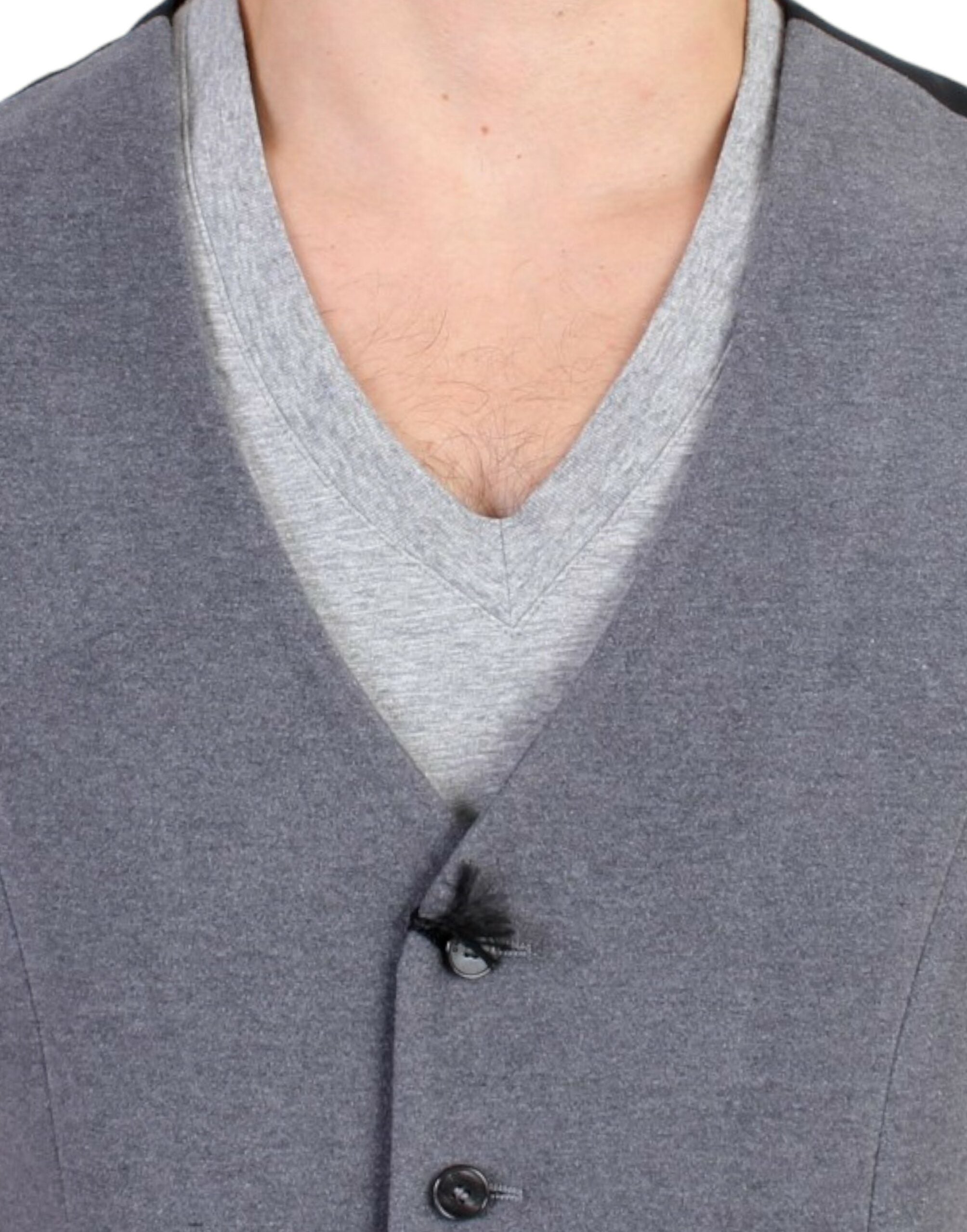 Costume National Chic Gray Casual Vest LUNESCAPE