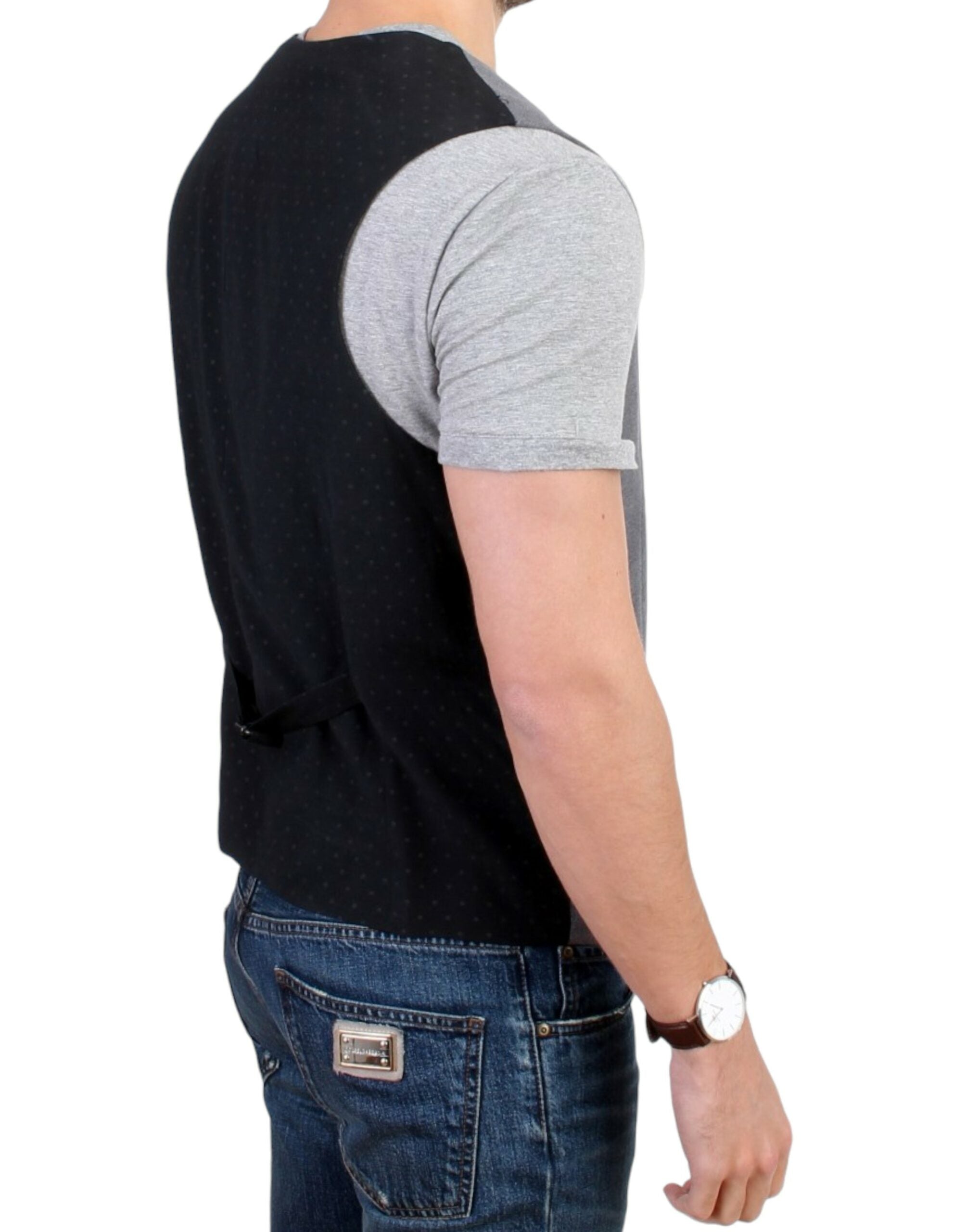 Costume National Chic Gray Casual Vest LUNESCAPE