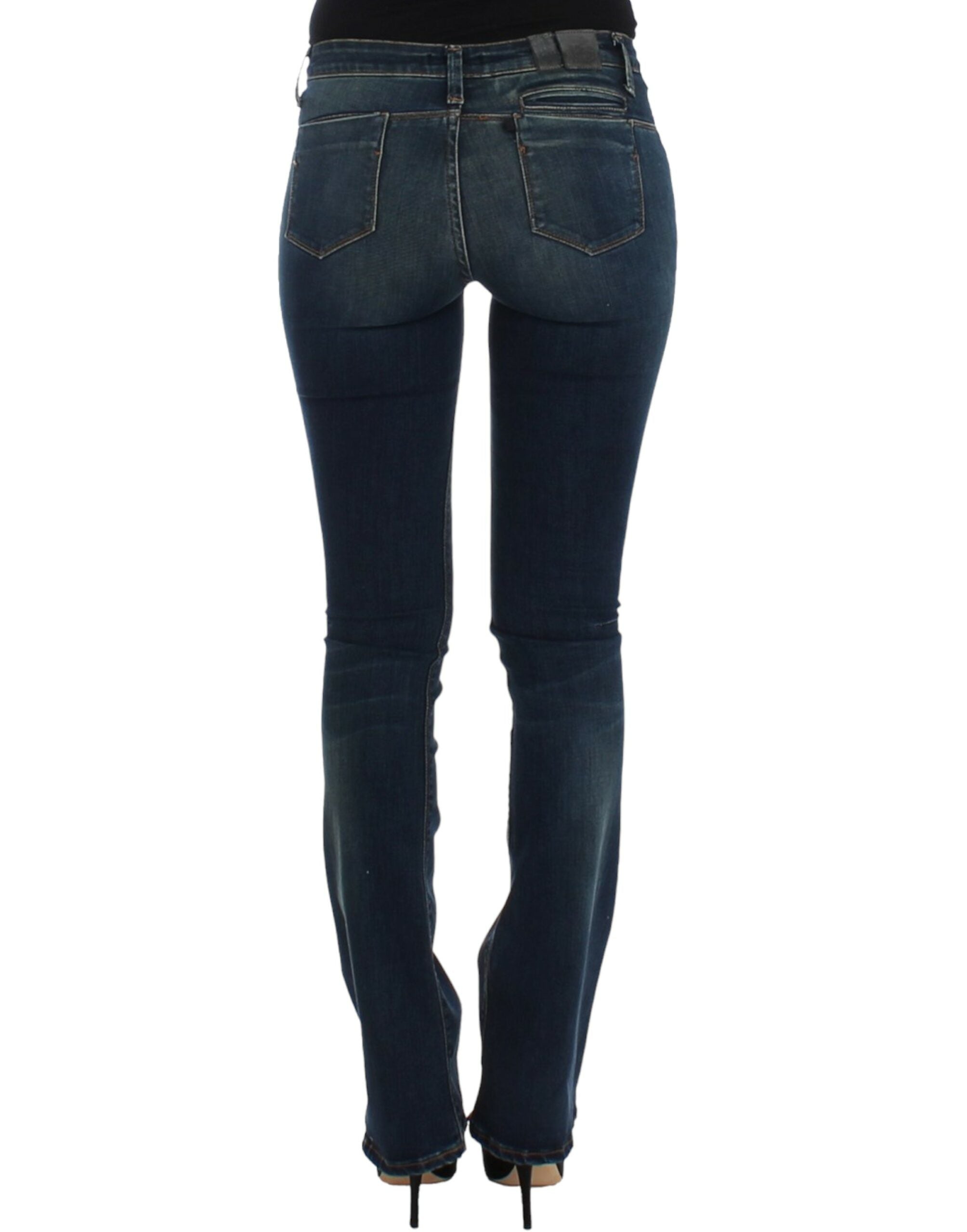 Costume National Chic Blue Straight Leg Designer Jeans LUNESCAPE