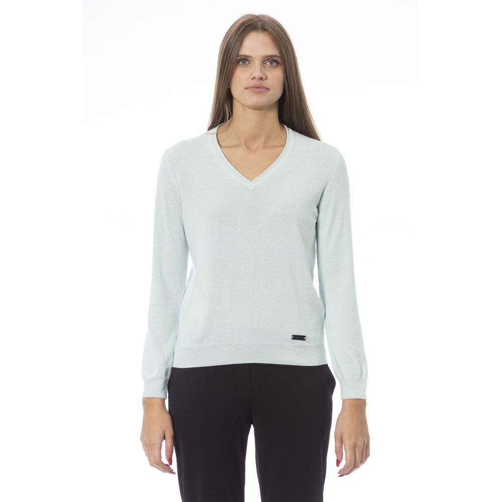 Baldinini Trend Light Blue Cashmere Women Sweater LUNESCAPE