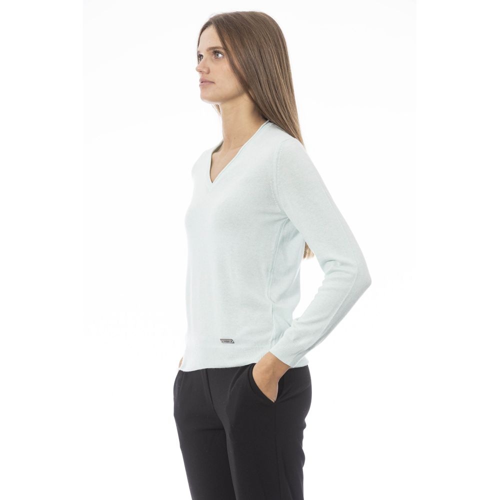 Baldinini Trend Light Blue Cashmere Women Sweater LUNESCAPE