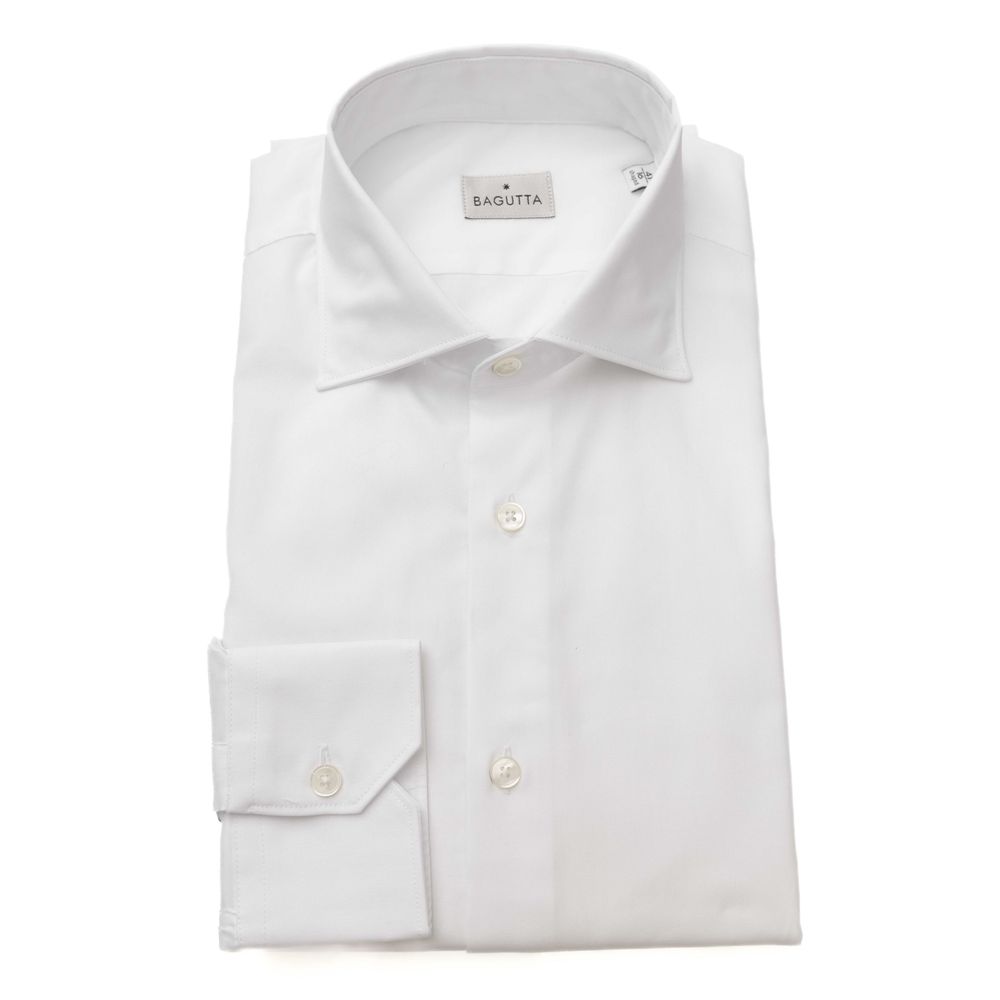 Bagutta White Cotton Men Shirt LUNESCAPE