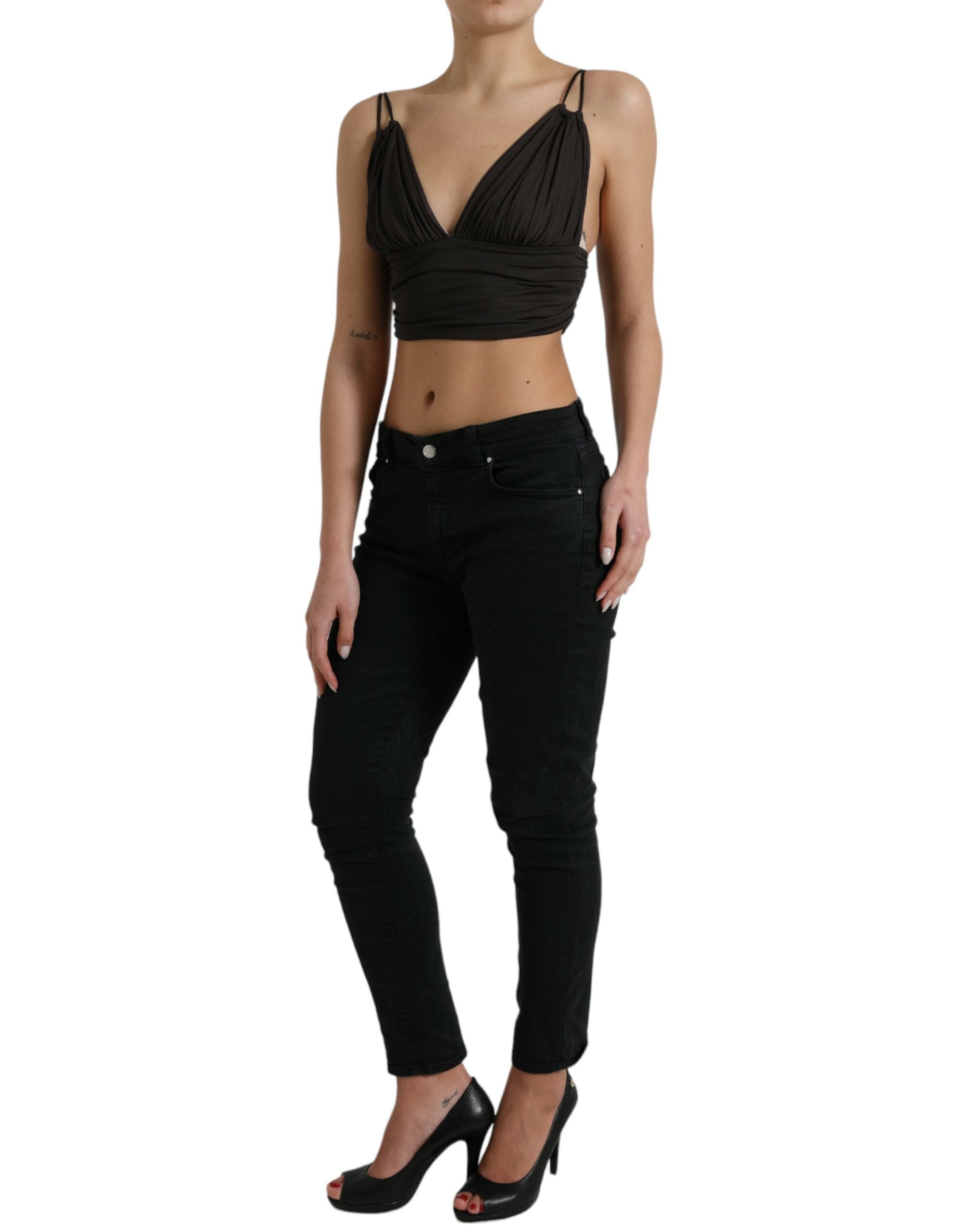 Dolce & Gabbana Elegant Sleeveless Cropped Tank Top LUNESCAPE