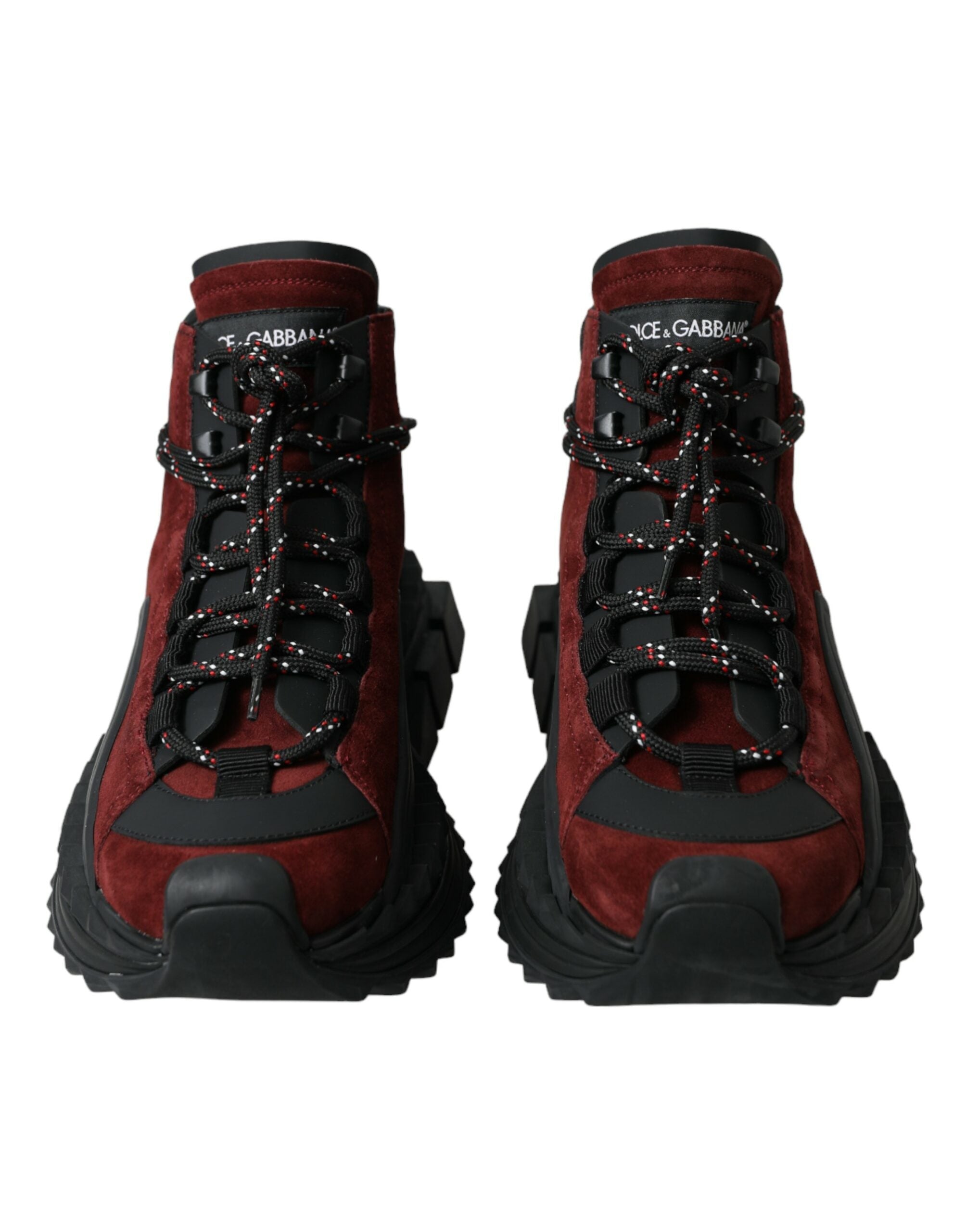 Dolce & Gabbana Burgundy Super King High Top Men Sneakers Shoes LUNESCAPE