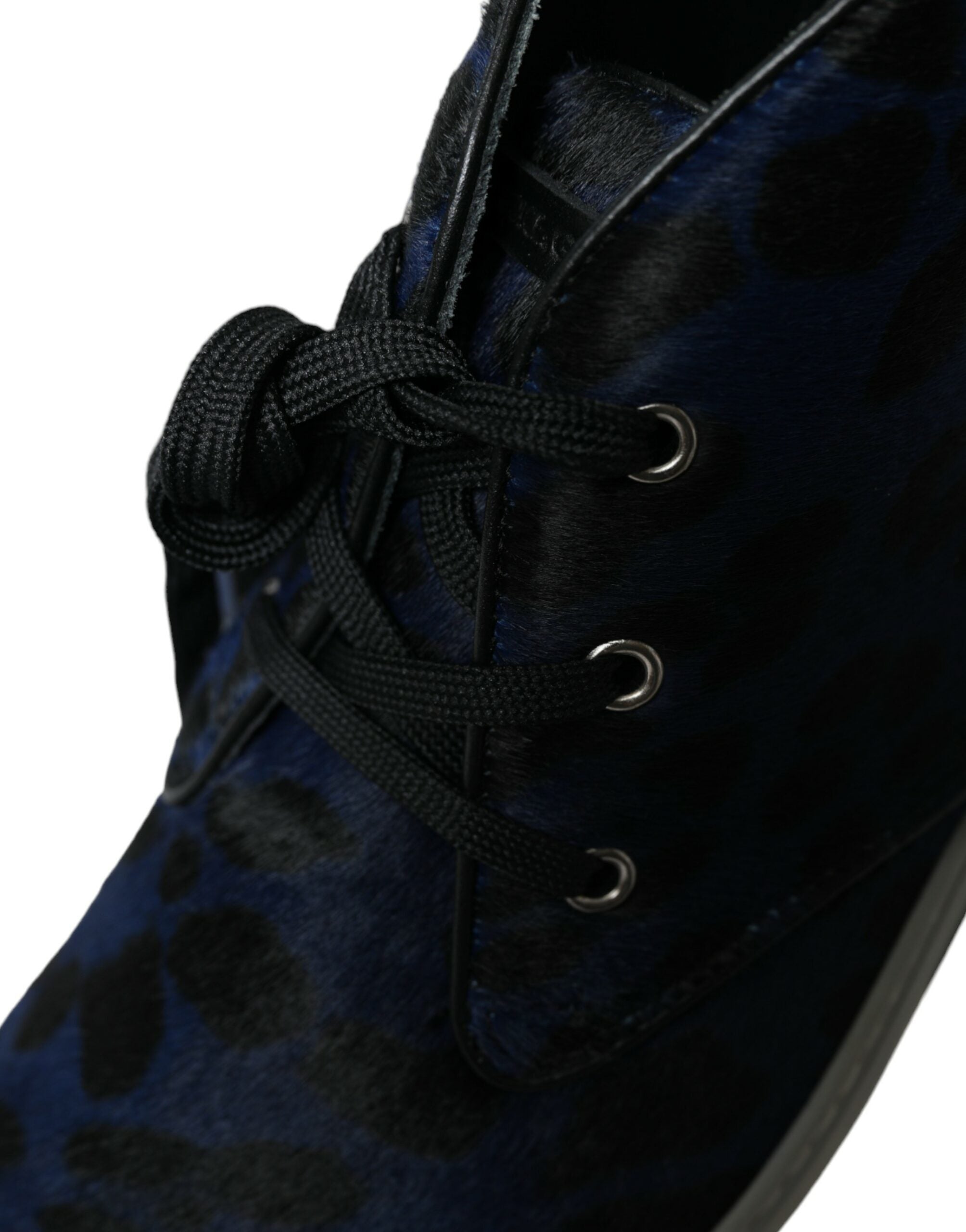 Dolce & Gabbana Chic Blue Leopard Print Mid-Top Sneakers LUNESCAPE