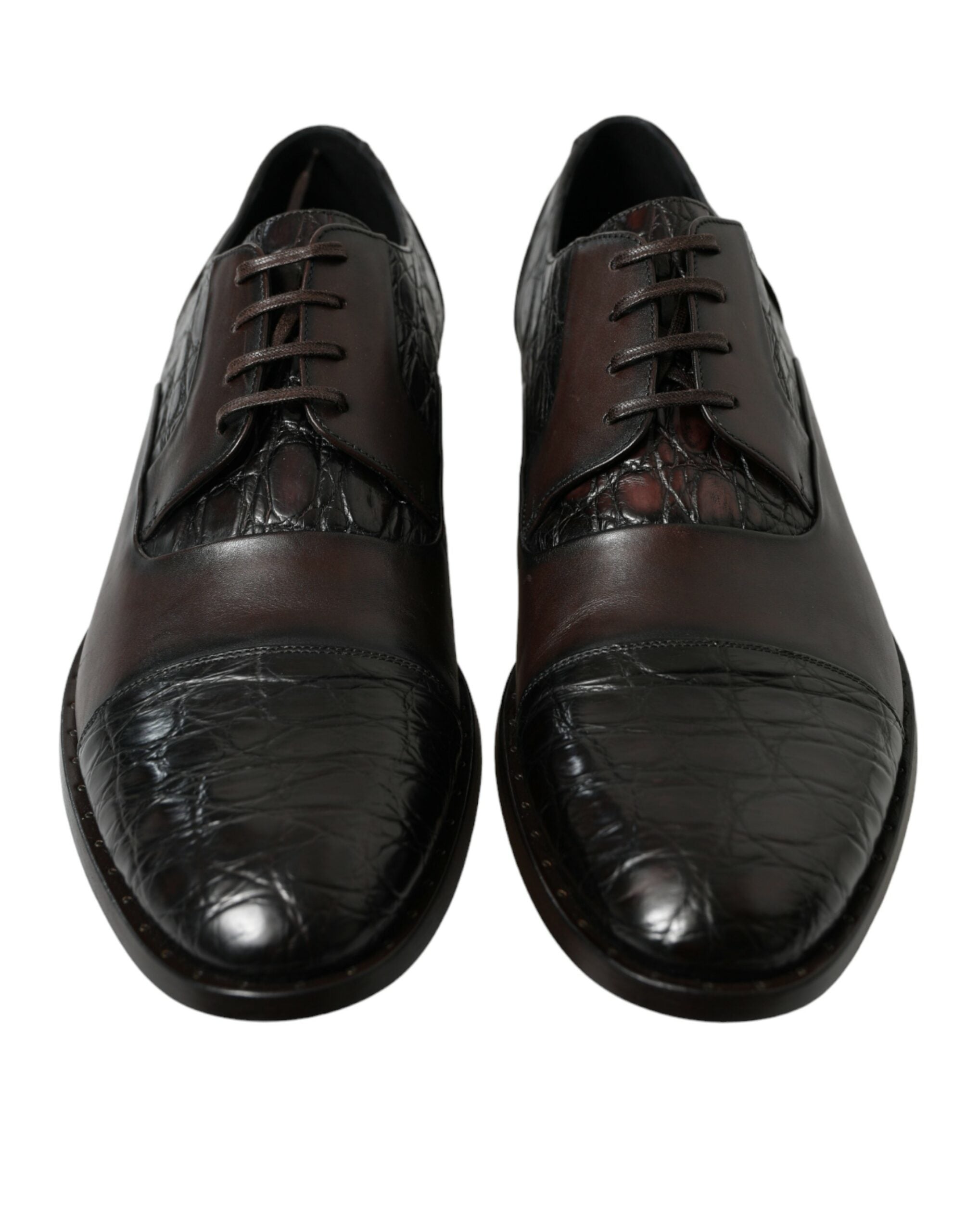 Dolce & Gabbana Elegant Brown Formal Derby Dress Shoes LUNESCAPE