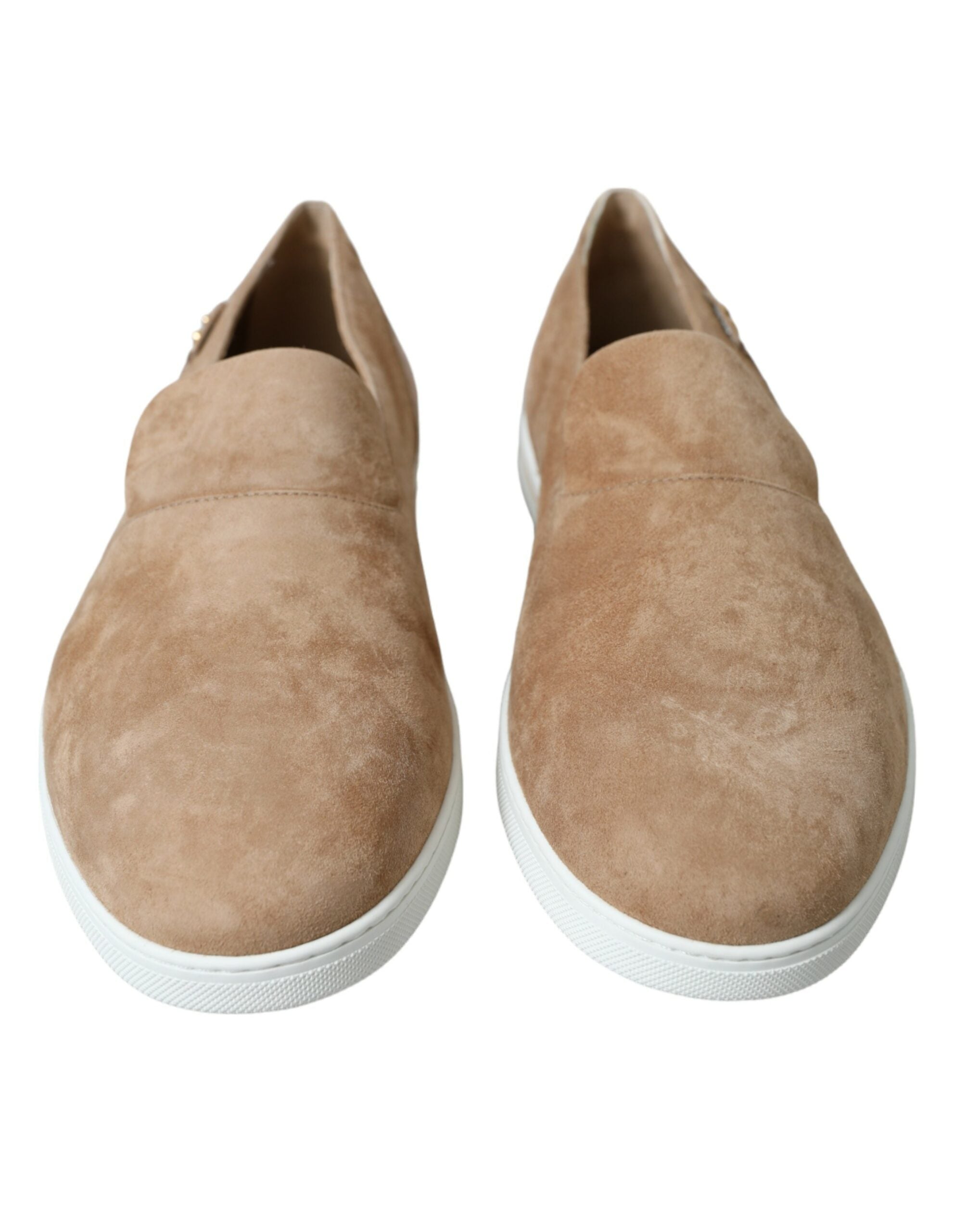 Dolce & Gabbana Beige Suede Caiman Men Loafers Slippers Shoes LUNESCAPE
