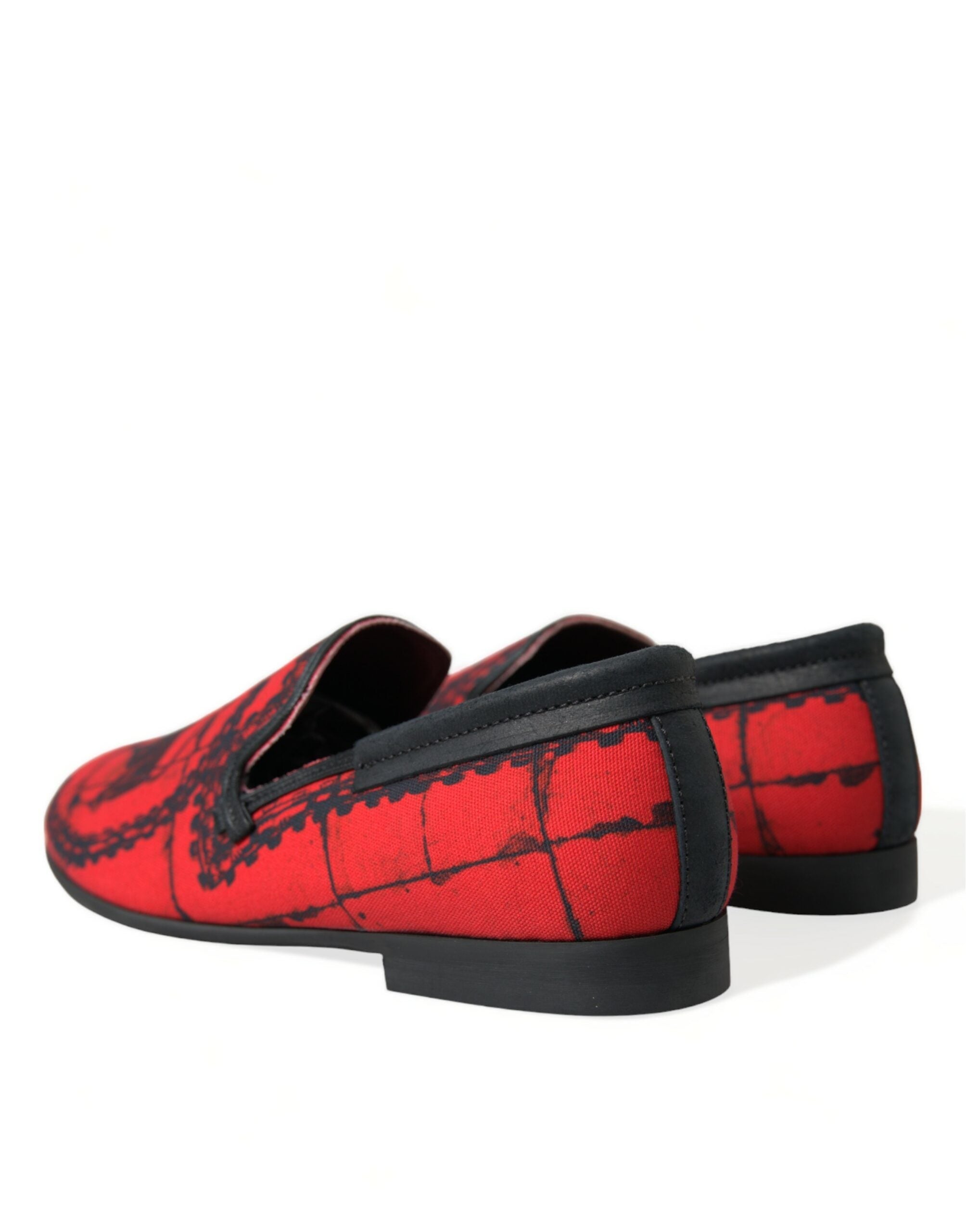Dolce & Gabbana Red Black Torero Loafers Slippers Men Shoes LUNESCAPE